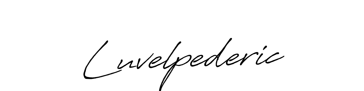 It looks lik you need a new signature style for name Luvelpederic. Design unique handwritten (Antro_Vectra_Bolder) signature with our free signature maker in just a few clicks. Luvelpederic signature style 7 images and pictures png