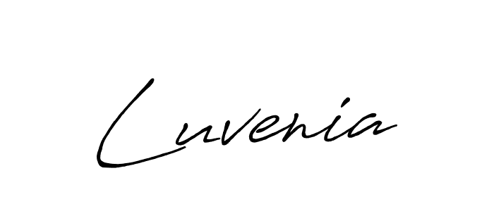 It looks lik you need a new signature style for name Luvenia. Design unique handwritten (Antro_Vectra_Bolder) signature with our free signature maker in just a few clicks. Luvenia signature style 7 images and pictures png