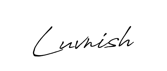 Use a signature maker to create a handwritten signature online. With this signature software, you can design (Antro_Vectra_Bolder) your own signature for name Luvnish. Luvnish signature style 7 images and pictures png