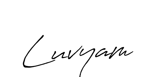 The best way (Antro_Vectra_Bolder) to make a short signature is to pick only two or three words in your name. The name Luvyam include a total of six letters. For converting this name. Luvyam signature style 7 images and pictures png