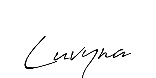 The best way (Antro_Vectra_Bolder) to make a short signature is to pick only two or three words in your name. The name Luvyna include a total of six letters. For converting this name. Luvyna signature style 7 images and pictures png