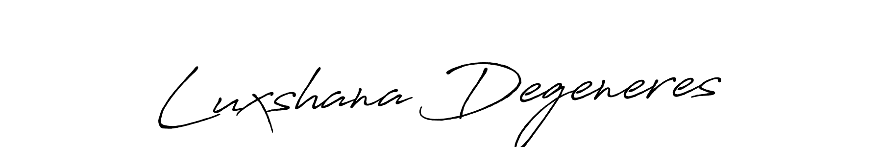 This is the best signature style for the Luxshana Degeneres name. Also you like these signature font (Antro_Vectra_Bolder). Mix name signature. Luxshana Degeneres signature style 7 images and pictures png