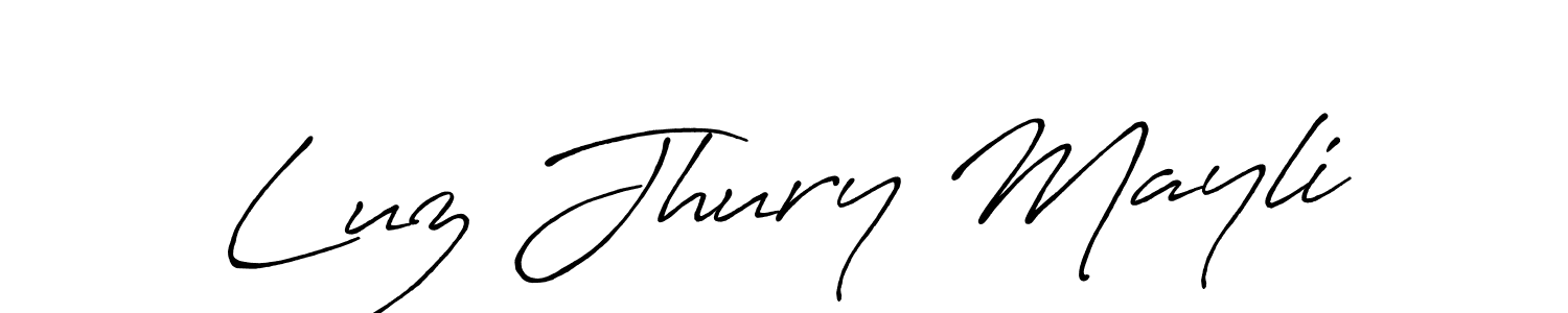It looks lik you need a new signature style for name Luz Jhury Mayli. Design unique handwritten (Antro_Vectra_Bolder) signature with our free signature maker in just a few clicks. Luz Jhury Mayli signature style 7 images and pictures png