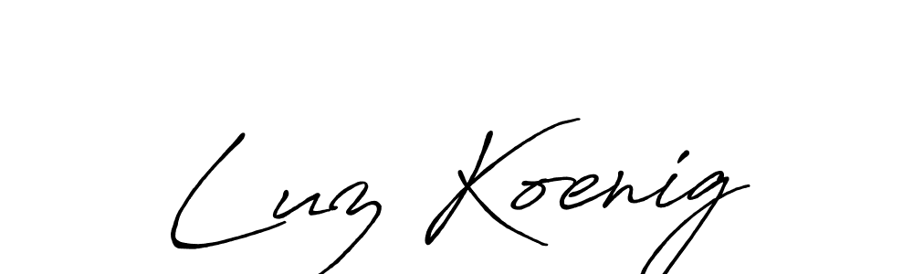 Use a signature maker to create a handwritten signature online. With this signature software, you can design (Antro_Vectra_Bolder) your own signature for name Luz Koenig. Luz Koenig signature style 7 images and pictures png