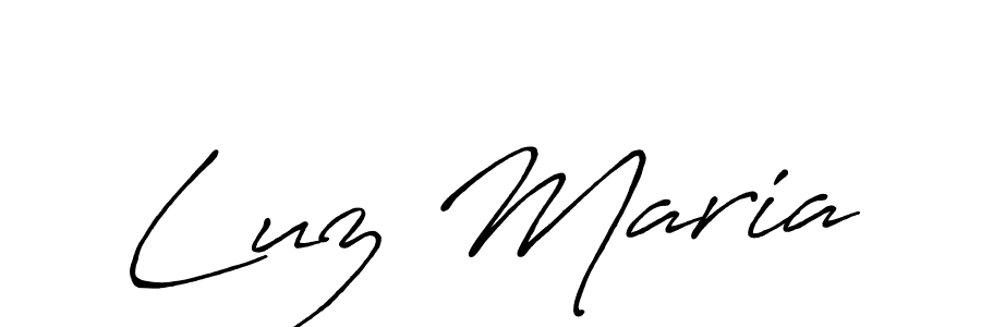 Make a beautiful signature design for name Luz Maria. With this signature (Antro_Vectra_Bolder) style, you can create a handwritten signature for free. Luz Maria signature style 7 images and pictures png