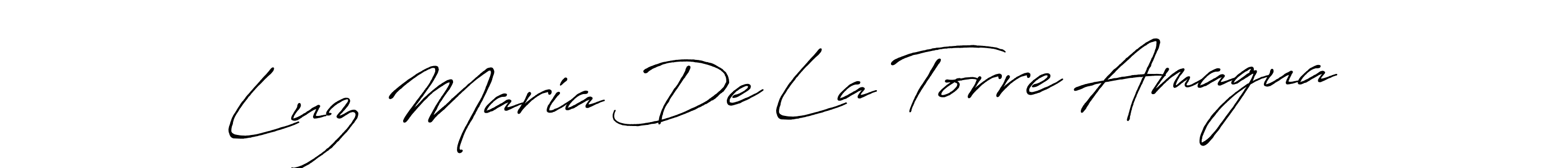 Luz Maria De La Torre Amagua stylish signature style. Best Handwritten Sign (Antro_Vectra_Bolder) for my name. Handwritten Signature Collection Ideas for my name Luz Maria De La Torre Amagua. Luz Maria De La Torre Amagua signature style 7 images and pictures png