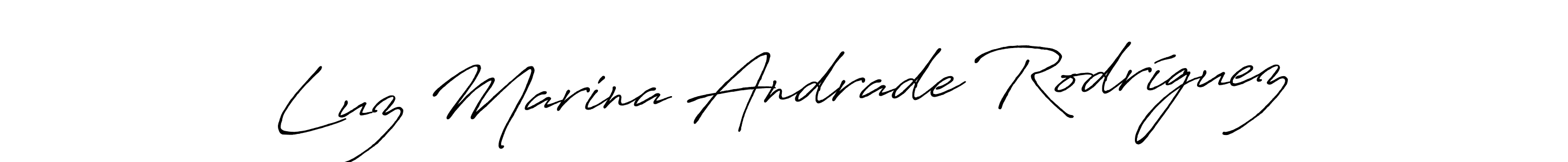 Luz Marina Andrade Rodríguez stylish signature style. Best Handwritten Sign (Antro_Vectra_Bolder) for my name. Handwritten Signature Collection Ideas for my name Luz Marina Andrade Rodríguez. Luz Marina Andrade Rodríguez signature style 7 images and pictures png