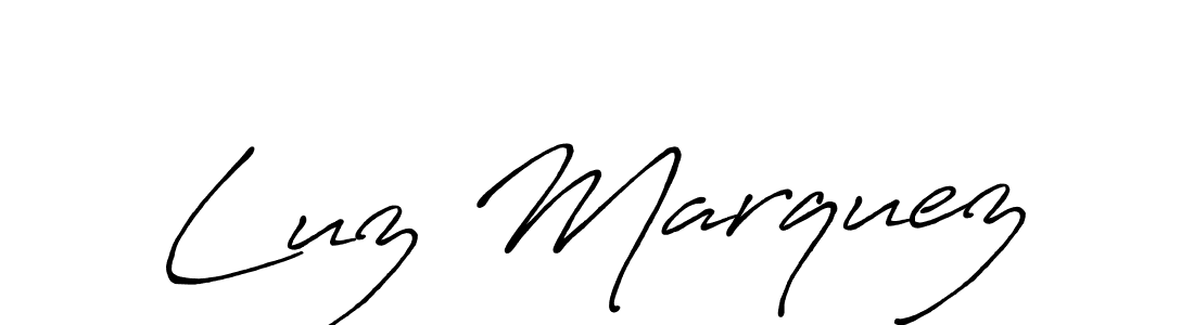 Make a beautiful signature design for name Luz Marquez. With this signature (Antro_Vectra_Bolder) style, you can create a handwritten signature for free. Luz Marquez signature style 7 images and pictures png