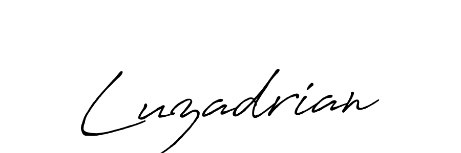 The best way (Antro_Vectra_Bolder) to make a short signature is to pick only two or three words in your name. The name Luzadrian include a total of six letters. For converting this name. Luzadrian signature style 7 images and pictures png