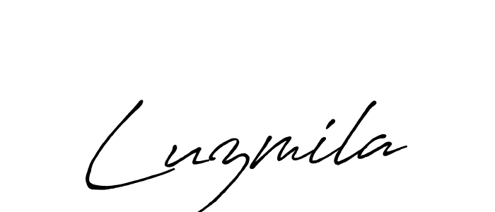 It looks lik you need a new signature style for name Luzmila. Design unique handwritten (Antro_Vectra_Bolder) signature with our free signature maker in just a few clicks. Luzmila signature style 7 images and pictures png