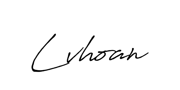 How to make Lvhoan name signature. Use Antro_Vectra_Bolder style for creating short signs online. This is the latest handwritten sign. Lvhoan signature style 7 images and pictures png