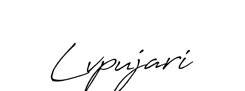 Use a signature maker to create a handwritten signature online. With this signature software, you can design (Antro_Vectra_Bolder) your own signature for name Lvpujari. Lvpujari signature style 7 images and pictures png
