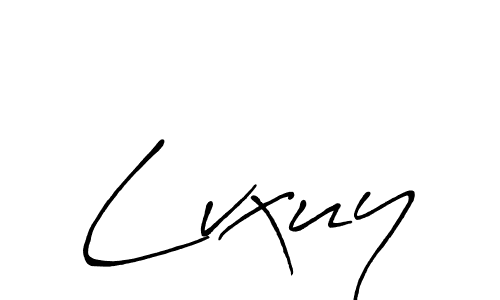 How to make Lvxuy name signature. Use Antro_Vectra_Bolder style for creating short signs online. This is the latest handwritten sign. Lvxuy signature style 7 images and pictures png