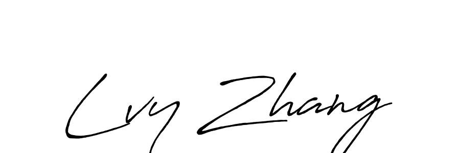 The best way (Antro_Vectra_Bolder) to make a short signature is to pick only two or three words in your name. The name Lvy Zhang include a total of six letters. For converting this name. Lvy Zhang signature style 7 images and pictures png