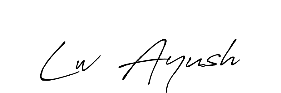 Create a beautiful signature design for name Lw  Ayush. With this signature (Antro_Vectra_Bolder) fonts, you can make a handwritten signature for free. Lw  Ayush signature style 7 images and pictures png