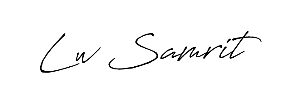 This is the best signature style for the Lw Samrit name. Also you like these signature font (Antro_Vectra_Bolder). Mix name signature. Lw Samrit signature style 7 images and pictures png
