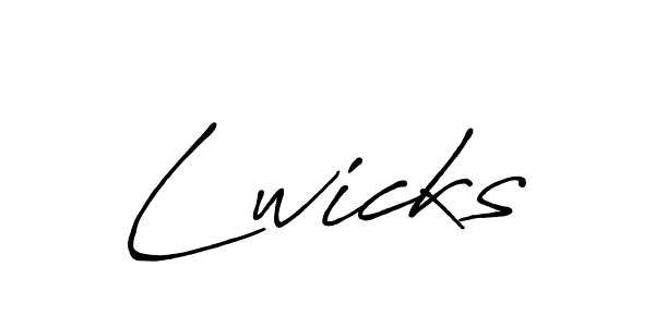 Create a beautiful signature design for name Lwicks. With this signature (Antro_Vectra_Bolder) fonts, you can make a handwritten signature for free. Lwicks signature style 7 images and pictures png