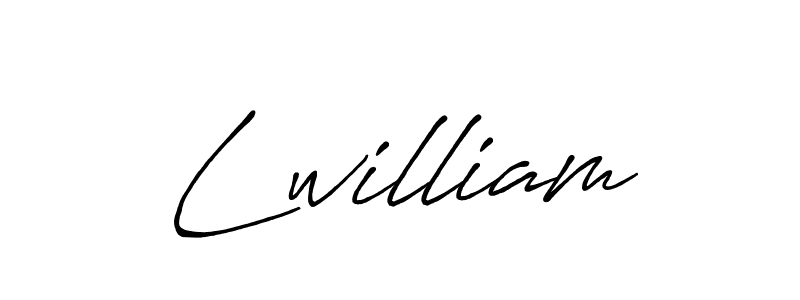 Use a signature maker to create a handwritten signature online. With this signature software, you can design (Antro_Vectra_Bolder) your own signature for name Lwilliam. Lwilliam signature style 7 images and pictures png