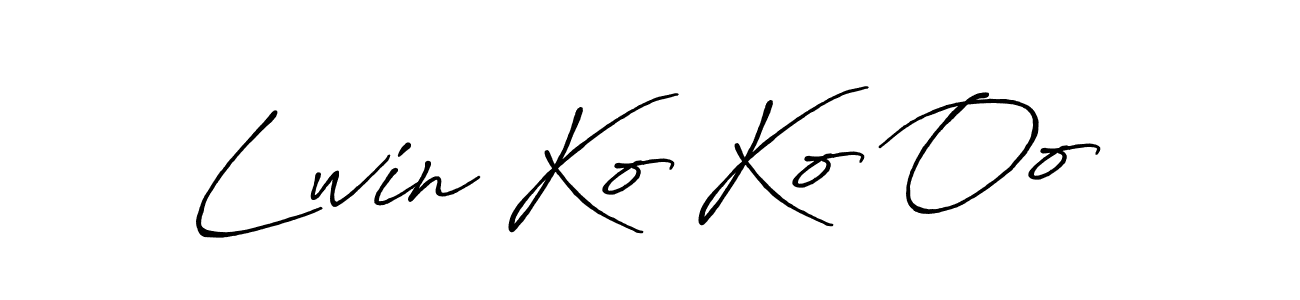 The best way (Antro_Vectra_Bolder) to make a short signature is to pick only two or three words in your name. The name Lwin Ko Ko Oo include a total of six letters. For converting this name. Lwin Ko Ko Oo signature style 7 images and pictures png