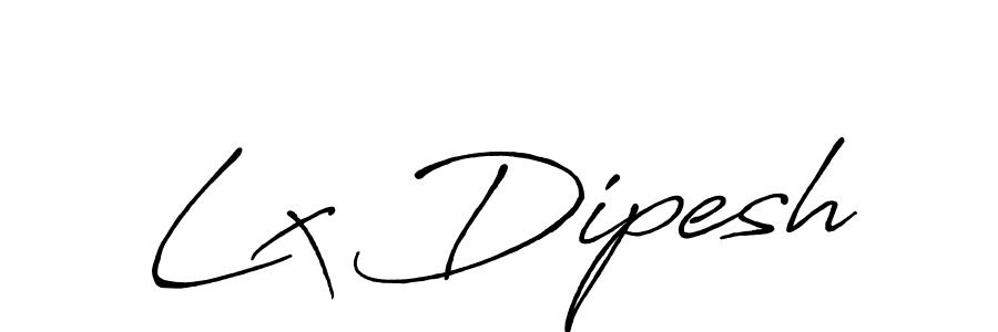 How to make Lx Dipesh signature? Antro_Vectra_Bolder is a professional autograph style. Create handwritten signature for Lx Dipesh name. Lx Dipesh signature style 7 images and pictures png