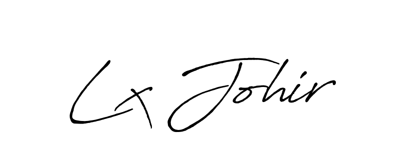 Design your own signature with our free online signature maker. With this signature software, you can create a handwritten (Antro_Vectra_Bolder) signature for name Lx Johir. Lx Johir signature style 7 images and pictures png