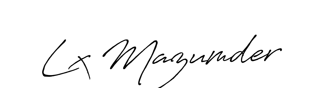 You should practise on your own different ways (Antro_Vectra_Bolder) to write your name (Lx Mazumder) in signature. don't let someone else do it for you. Lx Mazumder signature style 7 images and pictures png