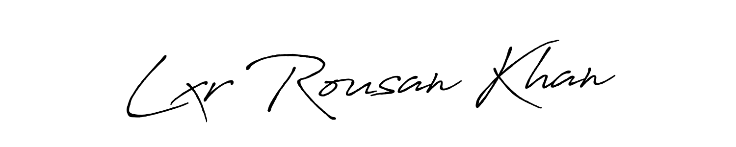 Also we have Lxr Rousan Khan name is the best signature style. Create professional handwritten signature collection using Antro_Vectra_Bolder autograph style. Lxr Rousan Khan signature style 7 images and pictures png
