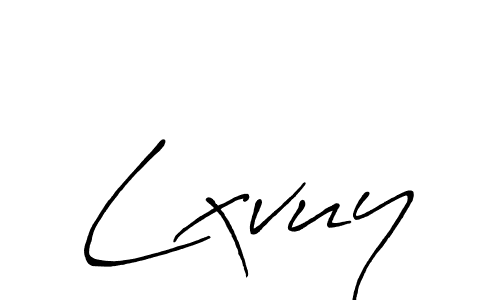 Make a beautiful signature design for name Lxvuy. With this signature (Antro_Vectra_Bolder) style, you can create a handwritten signature for free. Lxvuy signature style 7 images and pictures png