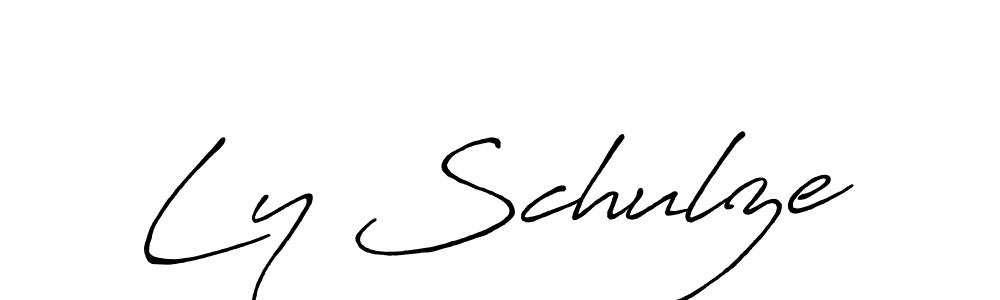 Create a beautiful signature design for name Ly Schulze. With this signature (Antro_Vectra_Bolder) fonts, you can make a handwritten signature for free. Ly Schulze signature style 7 images and pictures png