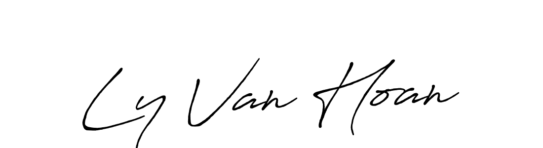 Create a beautiful signature design for name Ly Van Hoan. With this signature (Antro_Vectra_Bolder) fonts, you can make a handwritten signature for free. Ly Van Hoan signature style 7 images and pictures png