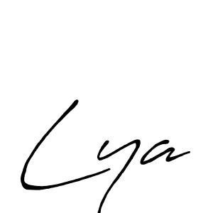 How to make Lya name signature. Use Antro_Vectra_Bolder style for creating short signs online. This is the latest handwritten sign. Lya signature style 7 images and pictures png