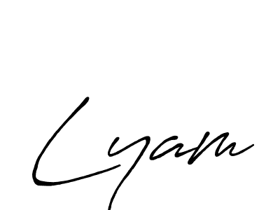 Make a beautiful signature design for name Lyam. With this signature (Antro_Vectra_Bolder) style, you can create a handwritten signature for free. Lyam signature style 7 images and pictures png