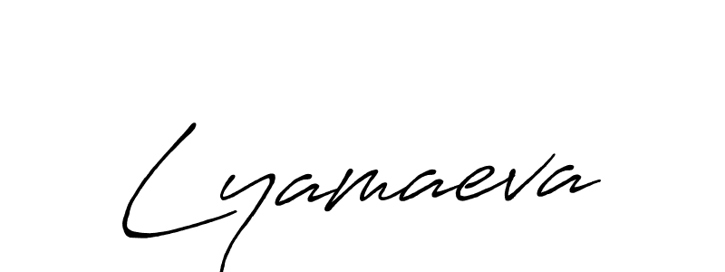 Make a beautiful signature design for name Lyamaeva. With this signature (Antro_Vectra_Bolder) style, you can create a handwritten signature for free. Lyamaeva signature style 7 images and pictures png