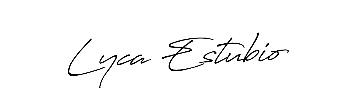 Design your own signature with our free online signature maker. With this signature software, you can create a handwritten (Antro_Vectra_Bolder) signature for name Lyca Estubio. Lyca Estubio signature style 7 images and pictures png