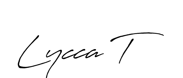 if you are searching for the best signature style for your name Lycca T. so please give up your signature search. here we have designed multiple signature styles  using Antro_Vectra_Bolder. Lycca T signature style 7 images and pictures png