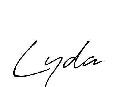 You should practise on your own different ways (Antro_Vectra_Bolder) to write your name (Lyda) in signature. don't let someone else do it for you. Lyda signature style 7 images and pictures png
