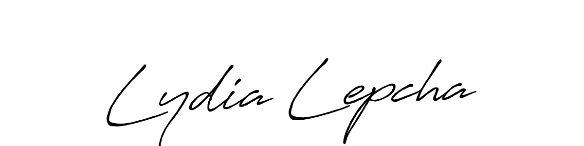 Create a beautiful signature design for name Lydia Lepcha. With this signature (Antro_Vectra_Bolder) fonts, you can make a handwritten signature for free. Lydia Lepcha signature style 7 images and pictures png