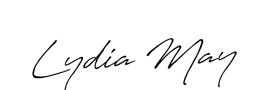 Create a beautiful signature design for name Lydia May. With this signature (Antro_Vectra_Bolder) fonts, you can make a handwritten signature for free. Lydia May signature style 7 images and pictures png