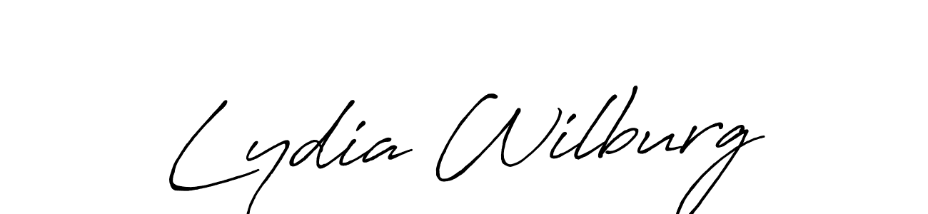 Make a beautiful signature design for name Lydia Wilburg. With this signature (Antro_Vectra_Bolder) style, you can create a handwritten signature for free. Lydia Wilburg signature style 7 images and pictures png