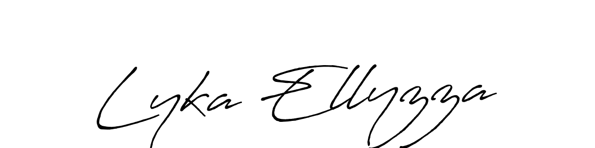 Create a beautiful signature design for name Lyka Ellyzza. With this signature (Antro_Vectra_Bolder) fonts, you can make a handwritten signature for free. Lyka Ellyzza signature style 7 images and pictures png