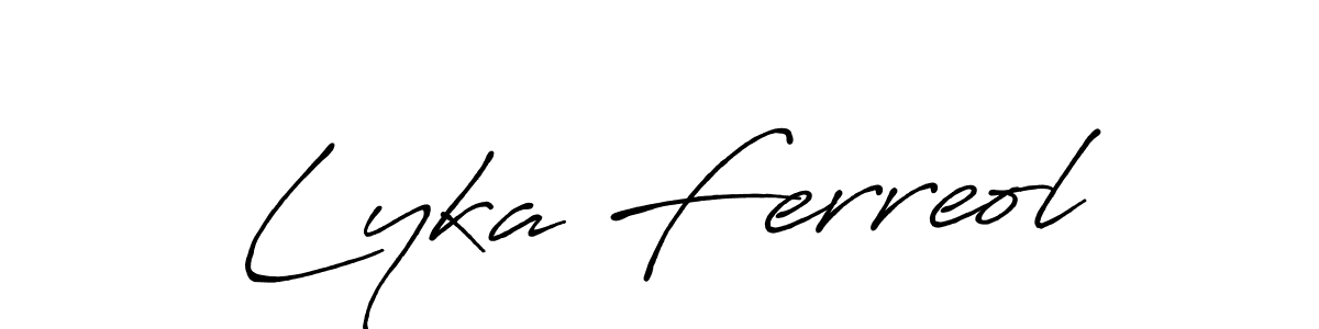 Make a beautiful signature design for name Lyka Ferreol. Use this online signature maker to create a handwritten signature for free. Lyka Ferreol signature style 7 images and pictures png