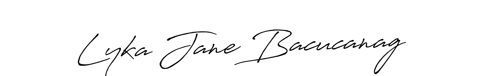 Also we have Lyka Jane Bacucanag name is the best signature style. Create professional handwritten signature collection using Antro_Vectra_Bolder autograph style. Lyka Jane Bacucanag signature style 7 images and pictures png