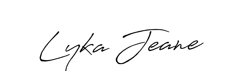 This is the best signature style for the Lyka Jeane name. Also you like these signature font (Antro_Vectra_Bolder). Mix name signature. Lyka Jeane signature style 7 images and pictures png