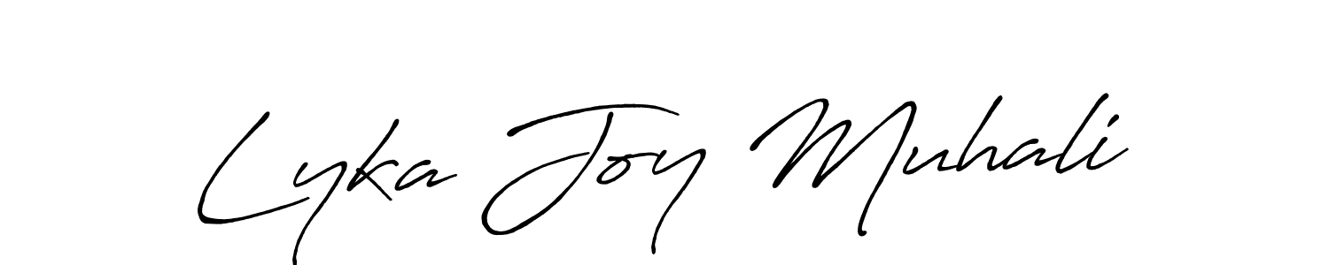 How to make Lyka Joy Muhali signature? Antro_Vectra_Bolder is a professional autograph style. Create handwritten signature for Lyka Joy Muhali name. Lyka Joy Muhali signature style 7 images and pictures png