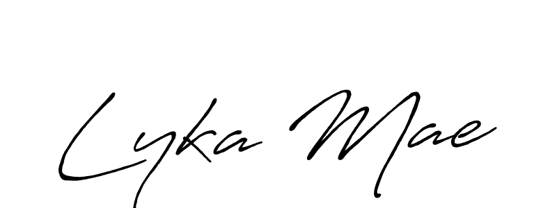 You should practise on your own different ways (Antro_Vectra_Bolder) to write your name (Lyka Mae) in signature. don't let someone else do it for you. Lyka Mae signature style 7 images and pictures png