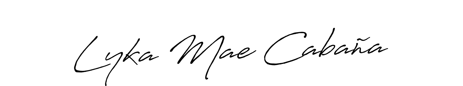 Use a signature maker to create a handwritten signature online. With this signature software, you can design (Antro_Vectra_Bolder) your own signature for name Lyka Mae Cabaña. Lyka Mae Cabaña signature style 7 images and pictures png