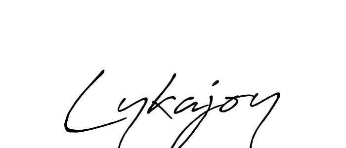 How to make Lykajoy name signature. Use Antro_Vectra_Bolder style for creating short signs online. This is the latest handwritten sign. Lykajoy signature style 7 images and pictures png