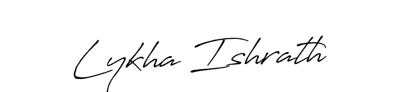 Also You can easily find your signature by using the search form. We will create Lykha Ishrath name handwritten signature images for you free of cost using Antro_Vectra_Bolder sign style. Lykha Ishrath signature style 7 images and pictures png