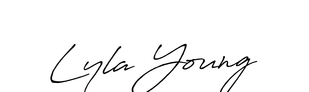 Antro_Vectra_Bolder is a professional signature style that is perfect for those who want to add a touch of class to their signature. It is also a great choice for those who want to make their signature more unique. Get Lyla Young name to fancy signature for free. Lyla Young signature style 7 images and pictures png