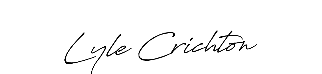 How to make Lyle Crichton name signature. Use Antro_Vectra_Bolder style for creating short signs online. This is the latest handwritten sign. Lyle Crichton signature style 7 images and pictures png